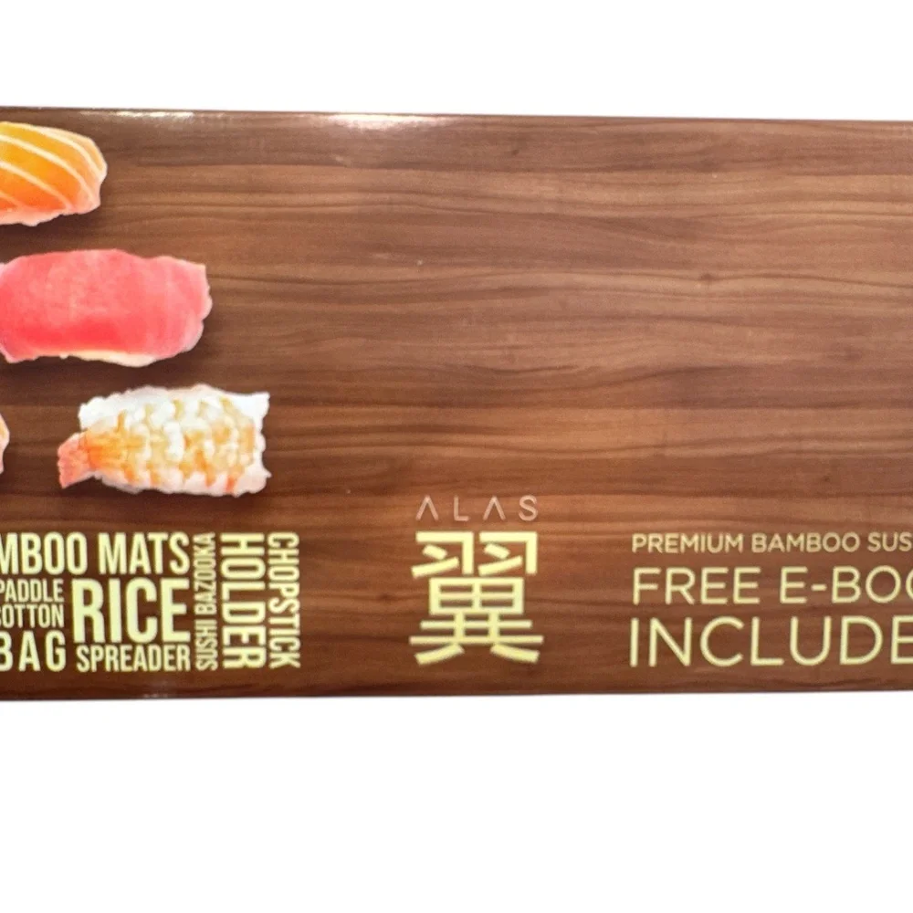 Alas Complete 20 Piece Sushi Making Set - Kit for Beginners & Pros with Knife
